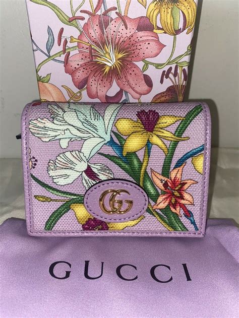 gucci flower wallet|brand new gucci wallet girls.